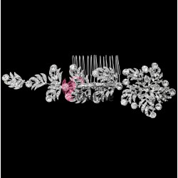 Accesoriu modern pentru decor par CA038BB Argintiu cu cristale 